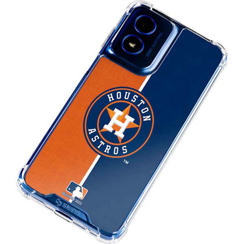 MLB Houston Astros Split Moto G 5G (2024) Clear Case